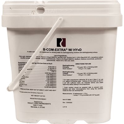 B-COM-EXTRA W/HYDROXYVITAMIN D3 5.67KG B-COM-EXTRA W/HYDROXYVITAMIN D3 5.67KG