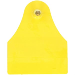 MS TAG JUMBO MALE, METAL TIP, YELLOW, BLANK, 100 / PKG