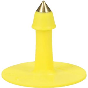 MS TAG ROUND MALE, METAL TIP, YELLOW, BLANK 100 / PKG