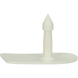 MS TAG TORBOGEN MALE, LITTLE (THIN PIN), WHITE, BLANK, 100 / PKG