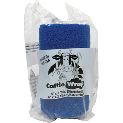 CATTLE WRAP BLUE 4"