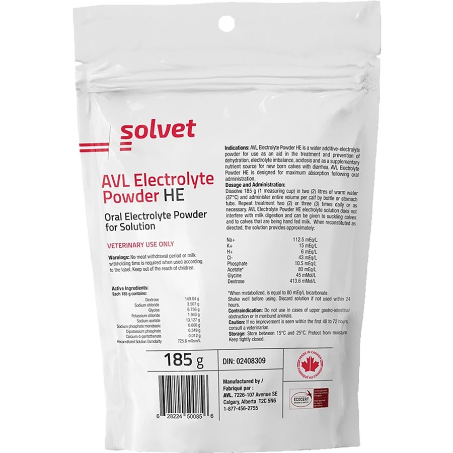 AVL ELECTROLYTE POWDER HE 185G