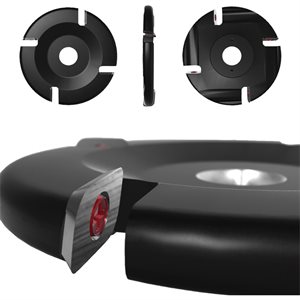 ROTO CLIP DISC #28, 4" 4 SLOT THIN DESIGN, BLACK