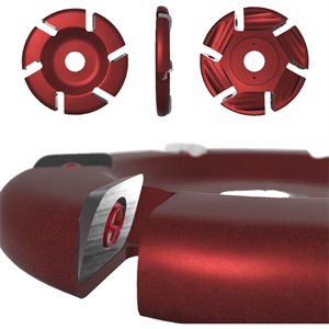 ROTO CLIP DISC #34, 4.5" 6 SLOT, RED
