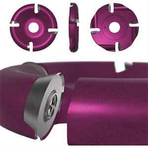ROTO CLIP DISC #37, 4" 4 SLOT ROUND, PURPLE