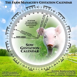 GESTATION CALENDAR SOW