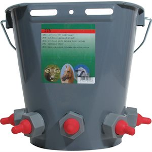 LAMB BUCKET 5 RED TEAT WITH BRACKET & VALVE