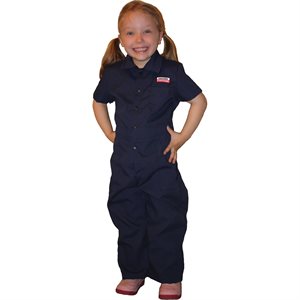 Kids Navy Short Sleeved Coveralls