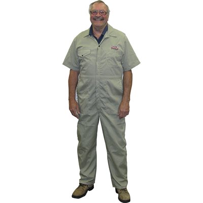 BEIGE COVERALLS S/S SIZE 44 BEIGE COVERALLS S/S SIZE 44