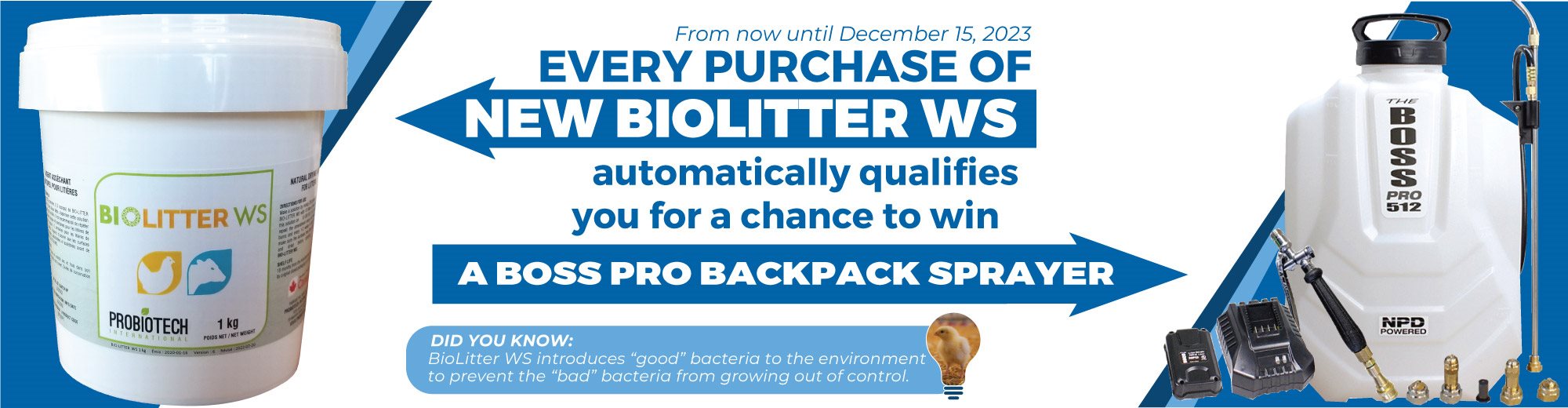 Every Purchase of New BioLitter WS automatically qualifies you for a c